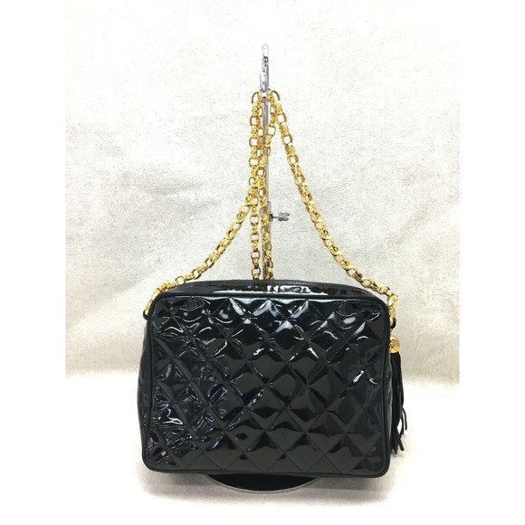 Chanel Leather Enamel Chain Shoulder Bag - Picture 4 of 7